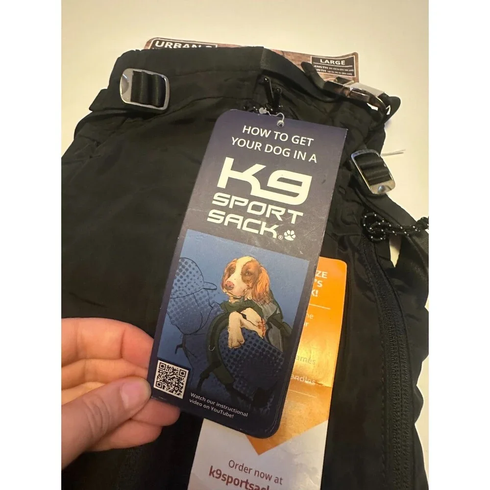 NWT K9 Sport Sack/Urban 2: The Original Backpack Dog Carrier Black Size Large